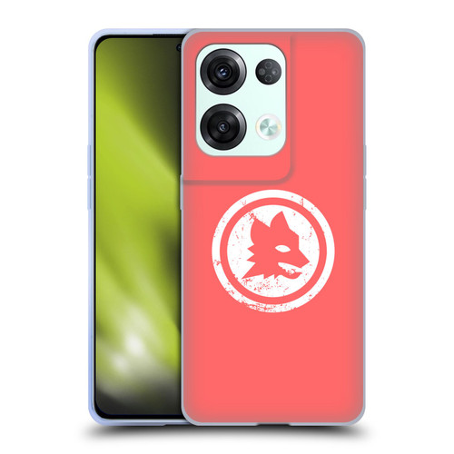 AS Roma Crest Graphics Pink Distressed Soft Gel Case for OPPO Reno8 Pro