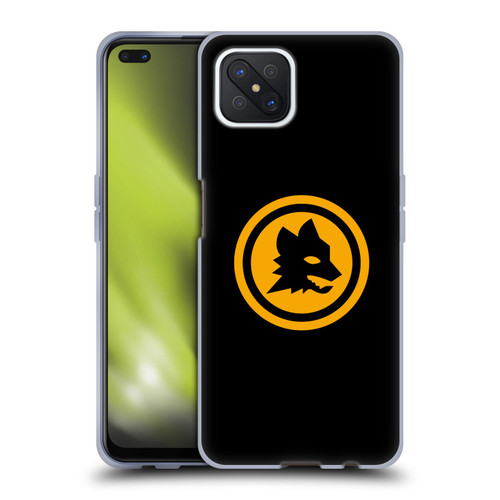 AS Roma Crest Graphics Black And Gold Soft Gel Case for OPPO Reno4 Z 5G