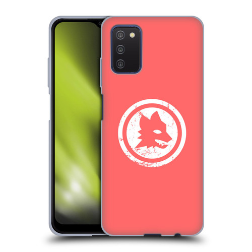 AS Roma Crest Graphics Pink Distressed Soft Gel Case for Samsung Galaxy A03s (2021)
