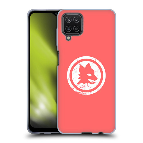 AS Roma Crest Graphics Pink Distressed Soft Gel Case for Samsung Galaxy A12 (2020)