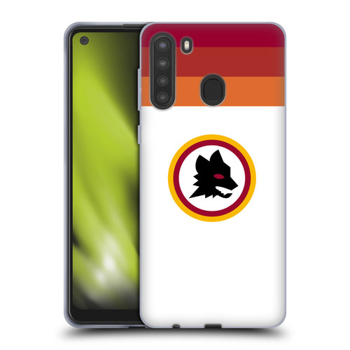 AS Roma Crest Graphics Wolf Retro Heritage Soft Gel Case for Samsung Galaxy A21 (2020)