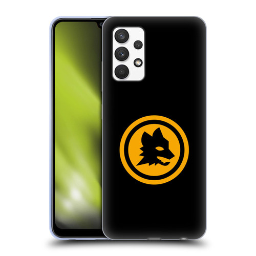 AS Roma Crest Graphics Black And Gold Soft Gel Case for Samsung Galaxy A32 (2021)