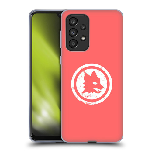 AS Roma Crest Graphics Pink Distressed Soft Gel Case for Samsung Galaxy A33 5G (2022)
