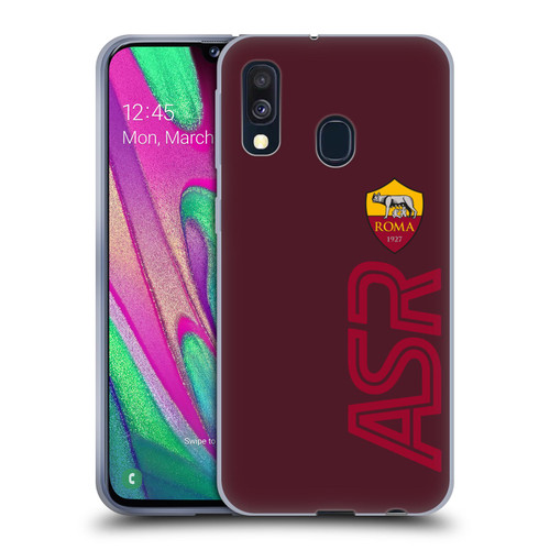 AS Roma Crest Graphics Oversized Soft Gel Case for Samsung Galaxy A40 (2019)