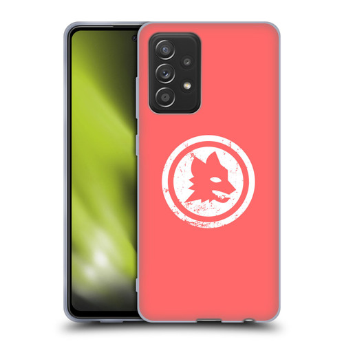AS Roma Crest Graphics Pink Distressed Soft Gel Case for Samsung Galaxy A52 / A52s / 5G (2021)