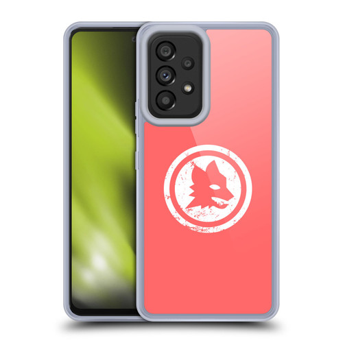 AS Roma Crest Graphics Pink Distressed Soft Gel Case for Samsung Galaxy A53 5G (2022)