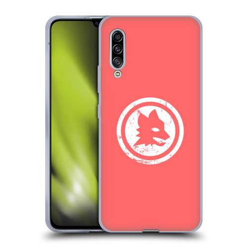 AS Roma Crest Graphics Pink Distressed Soft Gel Case for Samsung Galaxy A90 5G (2019)
