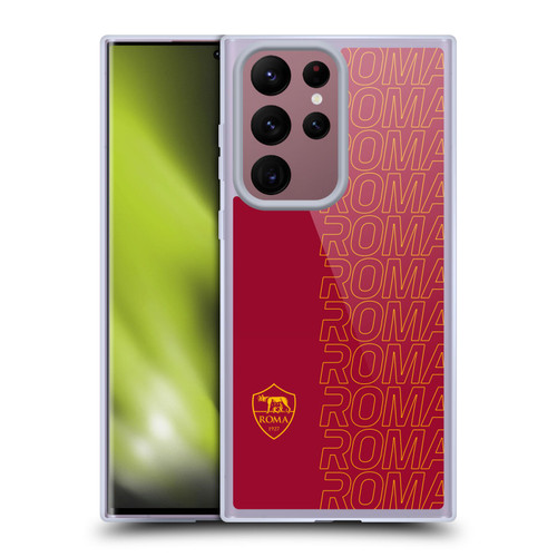 AS Roma Crest Graphics Echo Soft Gel Case for Samsung Galaxy S22 Ultra 5G
