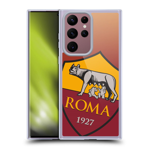 AS Roma Crest Graphics Gradient Soft Gel Case for Samsung Galaxy S22 Ultra 5G