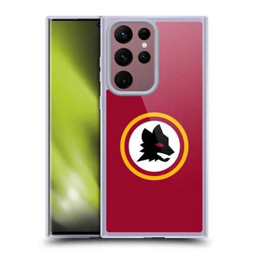 AS Roma Crest Graphics Wolf Circle Soft Gel Case for Samsung Galaxy S22 Ultra 5G
