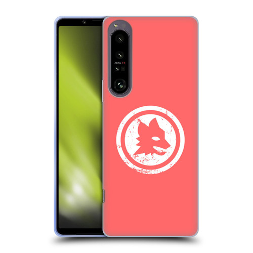 AS Roma Crest Graphics Pink Distressed Soft Gel Case for Sony Xperia 1 IV