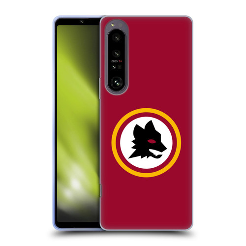 AS Roma Crest Graphics Wolf Circle Soft Gel Case for Sony Xperia 1 IV