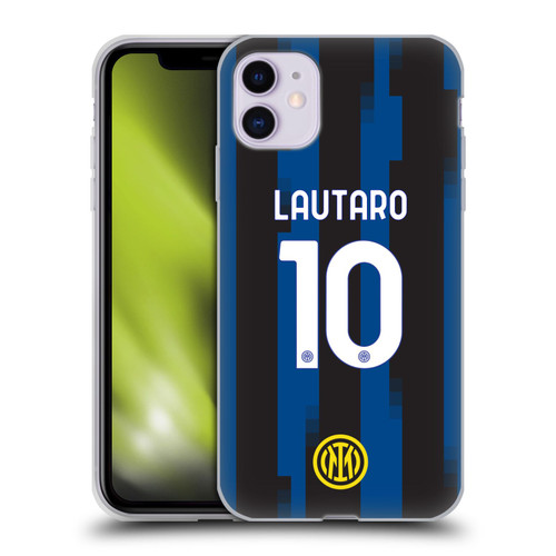 Fc Internazionale Milano 2023/24 Players Home Kit Lautaro Martínez Soft Gel Case for Apple iPhone 11