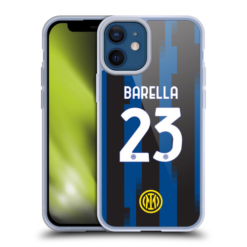 Fc Internazionale Milano 2023/24 Players Home Kit Nicolò Barella Soft Gel Case for Apple iPhone 12 Mini