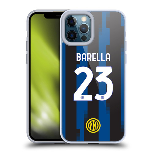 Fc Internazionale Milano 2023/24 Players Home Kit Nicolò Barella Soft Gel Case for Apple iPhone 12 Pro Max