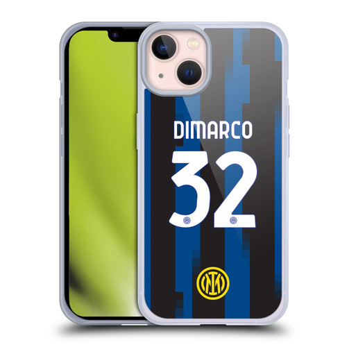 Fc Internazionale Milano 2023/24 Players Home Kit Federico Dimarco Soft Gel Case for Apple iPhone 13