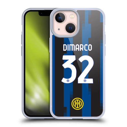 Fc Internazionale Milano 2023/24 Players Home Kit Federico Dimarco Soft Gel Case for Apple iPhone 13 Mini