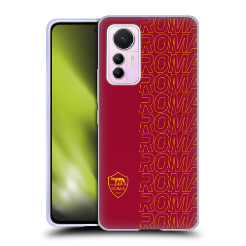 AS Roma Crest Graphics Echo Soft Gel Case for Xiaomi 12 Lite