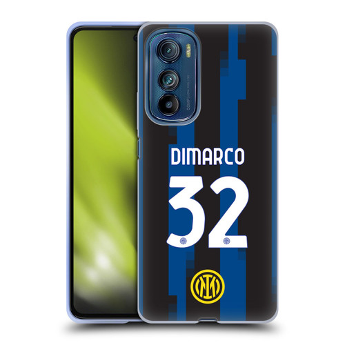 Fc Internazionale Milano 2023/24 Players Home Kit Federico Dimarco Soft Gel Case for Motorola Edge 30