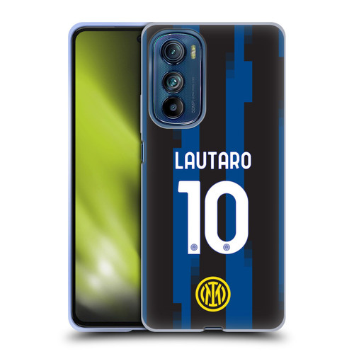 Fc Internazionale Milano 2023/24 Players Home Kit Lautaro Martínez Soft Gel Case for Motorola Edge 30