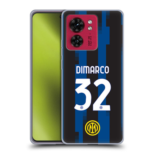 Fc Internazionale Milano 2023/24 Players Home Kit Federico Dimarco Soft Gel Case for Motorola Moto Edge 40
