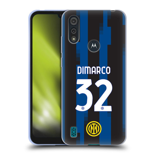 Fc Internazionale Milano 2023/24 Players Home Kit Federico Dimarco Soft Gel Case for Motorola Moto E6s (2020)