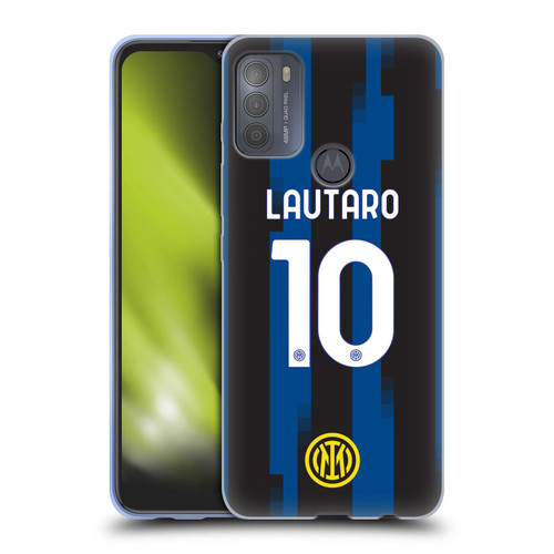 Fc Internazionale Milano 2023/24 Players Home Kit Lautaro Martínez Soft Gel Case for Motorola Moto G50