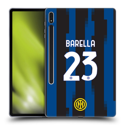 Fc Internazionale Milano 2023/24 Players Home Kit Nicolò Barella Soft Gel Case for Samsung Galaxy Tab S8 Plus