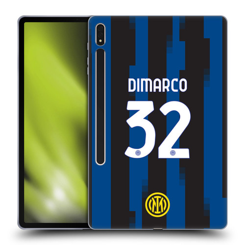 Fc Internazionale Milano 2023/24 Players Home Kit Federico Dimarco Soft Gel Case for Samsung Galaxy Tab S8 Plus