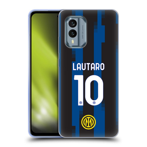 Fc Internazionale Milano 2023/24 Players Home Kit Lautaro Martínez Soft Gel Case for Nokia X30