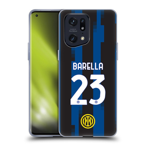 Fc Internazionale Milano 2023/24 Players Home Kit Nicolò Barella Soft Gel Case for OPPO Find X5 Pro