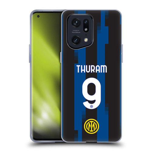 Fc Internazionale Milano 2023/24 Players Home Kit Marcus Thuram Soft Gel Case for OPPO Find X5 Pro
