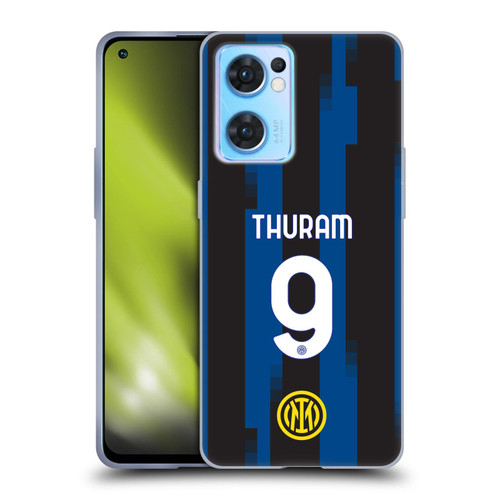 Fc Internazionale Milano 2023/24 Players Home Kit Marcus Thuram Soft Gel Case for OPPO Reno7 5G / Find X5 Lite