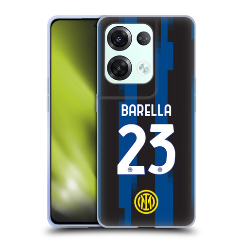 Fc Internazionale Milano 2023/24 Players Home Kit Nicolò Barella Soft Gel Case for OPPO Reno8 Pro
