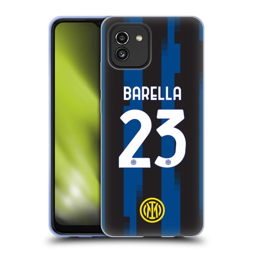 Fc Internazionale Milano 2023/24 Players Home Kit Nicolò Barella Soft Gel Case for Samsung Galaxy A03 (2021)