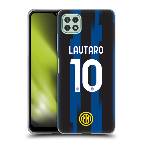 Fc Internazionale Milano 2023/24 Players Home Kit Lautaro Martínez Soft Gel Case for Samsung Galaxy A22 5G / F42 5G (2021)
