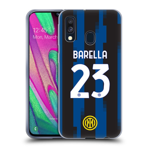 Fc Internazionale Milano 2023/24 Players Home Kit Nicolò Barella Soft Gel Case for Samsung Galaxy A40 (2019)
