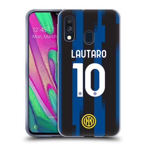 Fc Internazionale Milano 2023/24 Players Home Kit Lautaro Martínez Soft Gel Case for Samsung Galaxy A40 (2019)