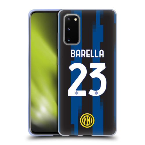 Fc Internazionale Milano 2023/24 Players Home Kit Nicolò Barella Soft Gel Case for Samsung Galaxy S20 / S20 5G