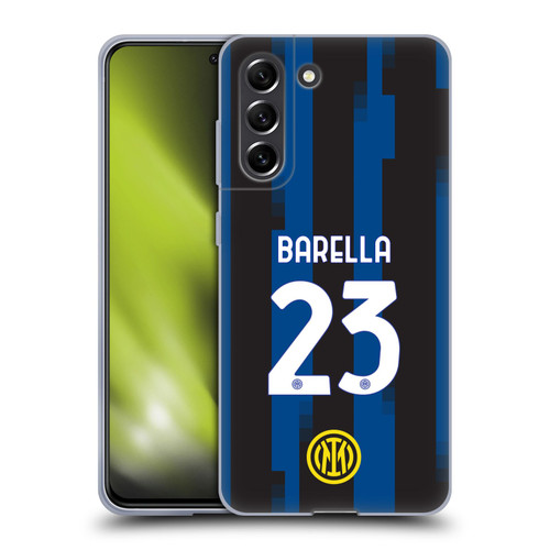 Fc Internazionale Milano 2023/24 Players Home Kit Nicolò Barella Soft Gel Case for Samsung Galaxy S21 FE 5G