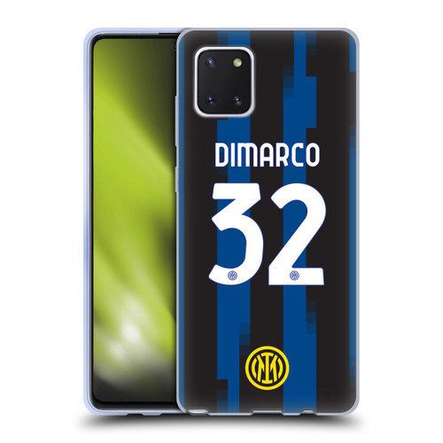 Fc Internazionale Milano 2023/24 Players Home Kit Federico Dimarco Soft Gel Case for Samsung Galaxy Note10 Lite