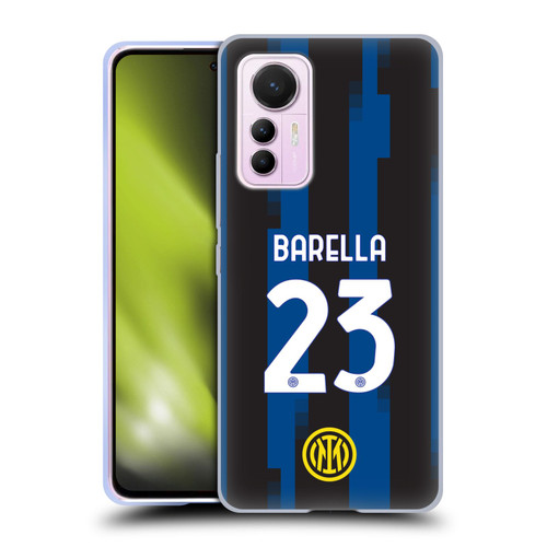 Fc Internazionale Milano 2023/24 Players Home Kit Nicolò Barella Soft Gel Case for Xiaomi 12 Lite