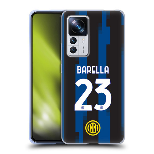 Fc Internazionale Milano 2023/24 Players Home Kit Nicolò Barella Soft Gel Case for Xiaomi 12T Pro