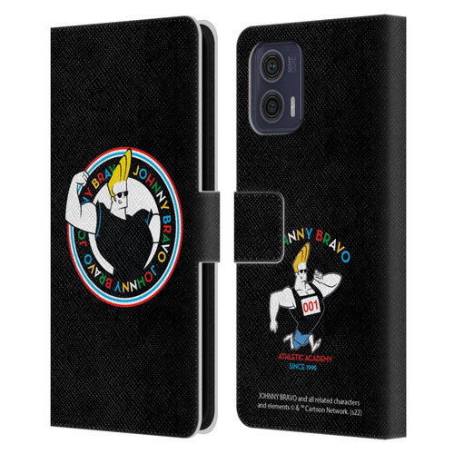 Johnny Bravo Graphics Logo Leather Book Wallet Case Cover For Motorola Moto G73 5G