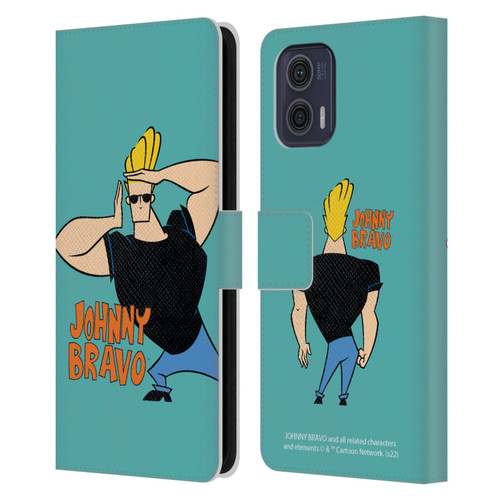 Johnny Bravo Graphics Character Leather Book Wallet Case Cover For Motorola Moto G73 5G