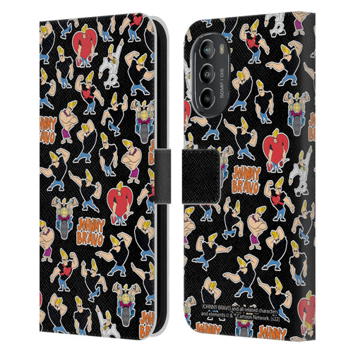 Johnny Bravo Graphics Pattern Leather Book Wallet Case Cover For Motorola Moto G82 5G