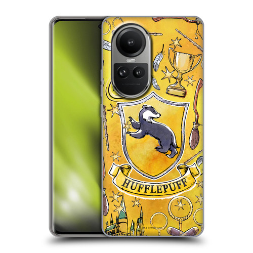 Harry Potter Deathly Hallows XIII Hufflepuff Pattern Soft Gel Case for OPPO Reno10 5G / Reno10 Pro 5G