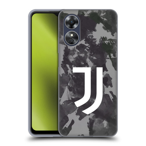 Juventus Football Club Art Monochrome Splatter Soft Gel Case for OPPO A17