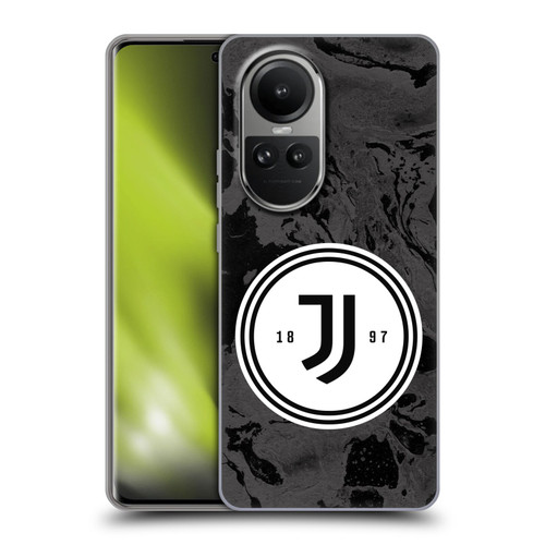 Juventus Football Club Art Monochrome Marble Logo Soft Gel Case for OPPO Reno10 5G / Reno10 Pro 5G