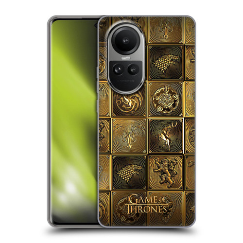 HBO Game of Thrones Golden Sigils All Houses Soft Gel Case for OPPO Reno10 5G / Reno10 Pro 5G